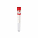 Provetta sterile 10 ml 16x100 mm in polistirolo con tappo rosso ed etichetta - 800 pz.