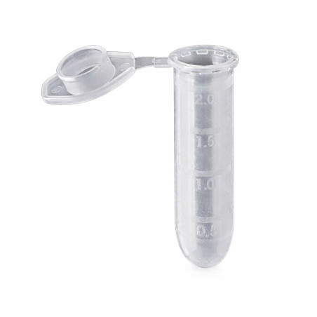 Microprovetta 11x42 mm in polipropilene graduata tipo eppendorf 2 ml con tappo - 10.000 pz.