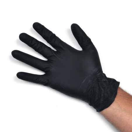 Disposable black nitrile gloves doc black powder free - 100 pcs.