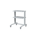 Basic medical equipment support trolley with 2 shelves 43x60 cm