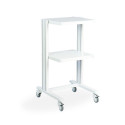 Wózek do transportu podstawowego sprzętu medycznego z 2 półkami 43x45 cm