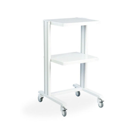 Carrinho de apoio para equipamentos médicos básicos com 2 prateleiras, 43x45 cm