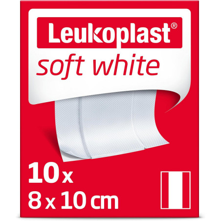 Leukoplast soft h 8 x 10 cm - 10 stuks