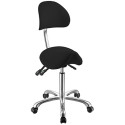 Sattel Hocker mit schwarzer Rückenlehne