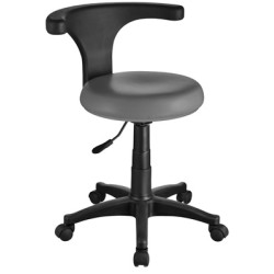 Taburete para pedicura con respaldo giratorio de 360°