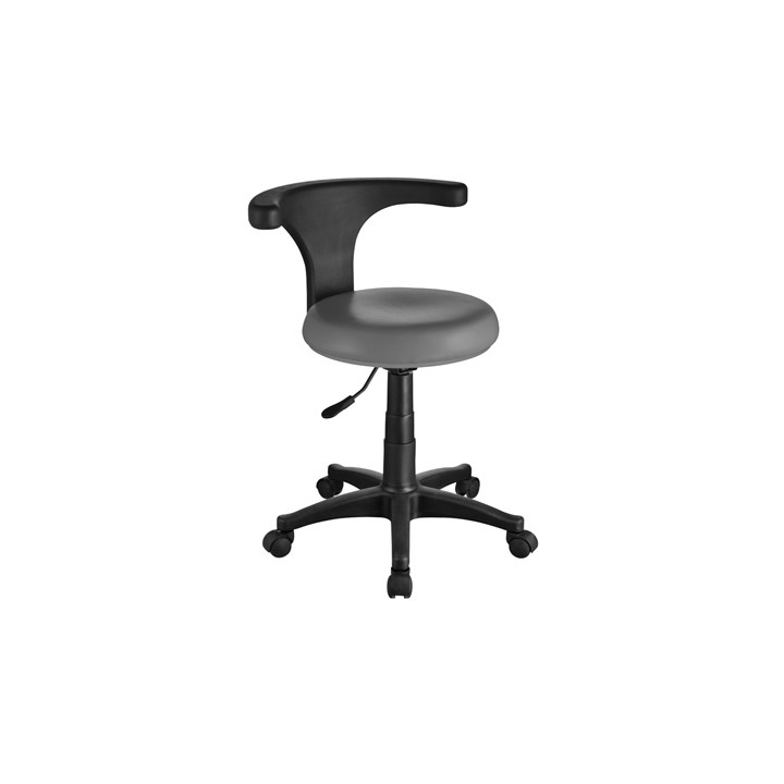Taburete para pedicura con respaldo giratorio de 360°