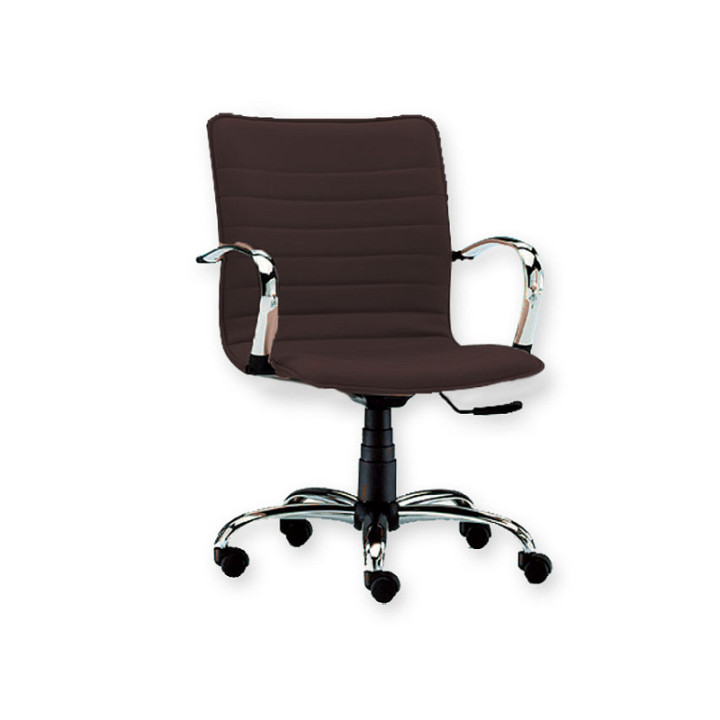 Sedia elite schienale basso - similpelle - nero