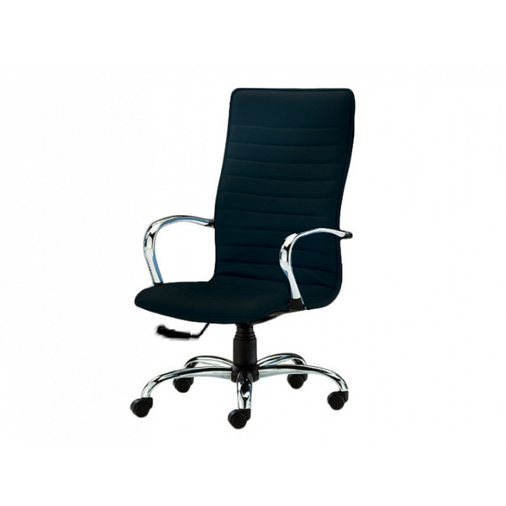 Chaise Elite avec dossier haut - imitation cuir - noir