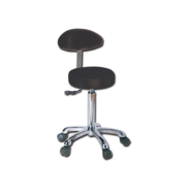 Taburete con respaldo - negro