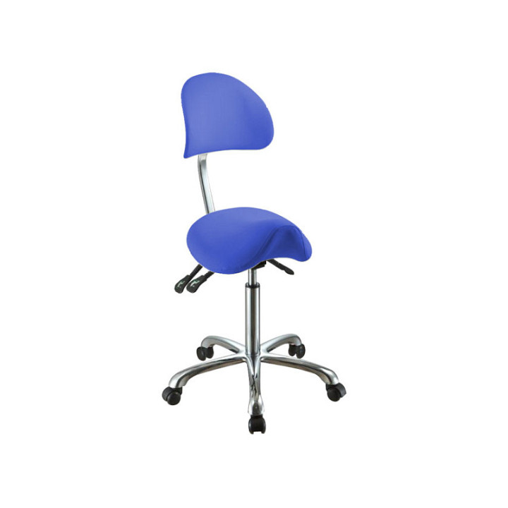 Tabouret ergo avec dossier - bleu