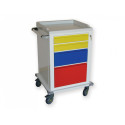 Painted modular trolley - 2+1+1 drawers