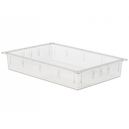 Sertar ISO din plastic transparent 600x400x100 mm - închis