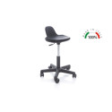 Swivel Stool With Plastic Base And Backrest Seat
