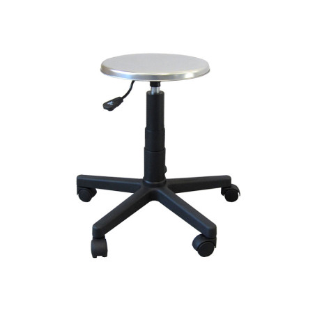 Stool - stainless steel seat with wheels