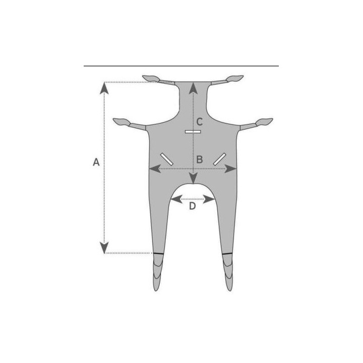 Standard patient sling with headrest