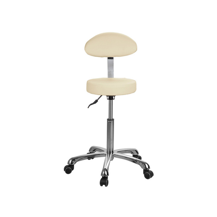 Taburete con respaldo - beige claro