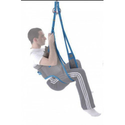 Mesh toilet sling without headrest for patient lifters