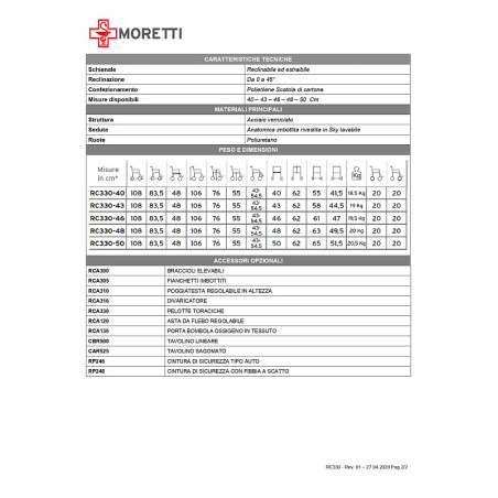 Behagelig stol med 4 hjul - KOMODA by Moretti
