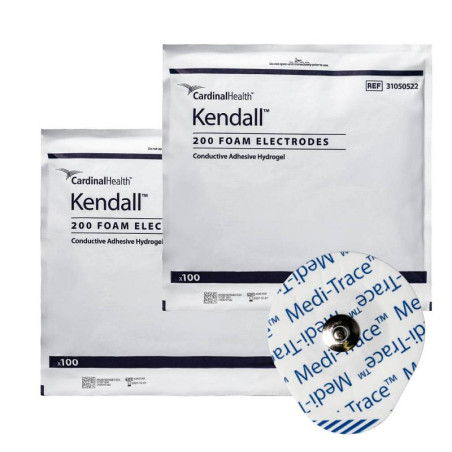 Elettrodi per ECG Kendall Medi-trace 200 36 mm - Confez. da 100 elettrodi