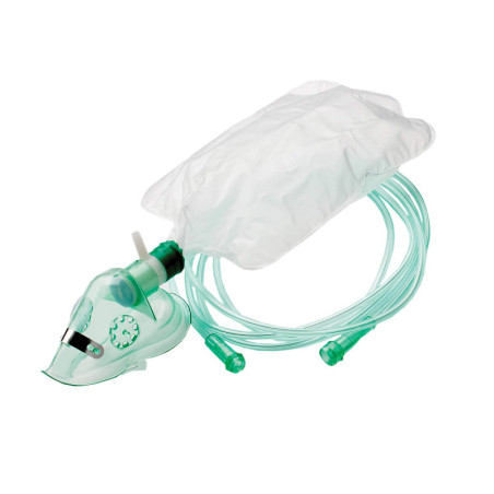 Maschera Ossigeno non rebreather con reservoir e tubo da 2,1 mt