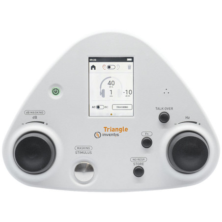 Audiómetro triángulo más pantalla - aéreo + hueso + enmascaramiento con licencia - 1 PC.