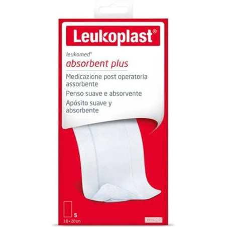 Leukoplast Leukomed 5 pansements post-opératoires absorbants plus 10 cm x 20 cm