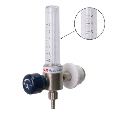 Flussometro Medimeter 5 l/min O2 con innesto NF AFNOR
