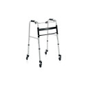 Plimbător pliabil cu 4 roți rotative diametrul 7,6 cm