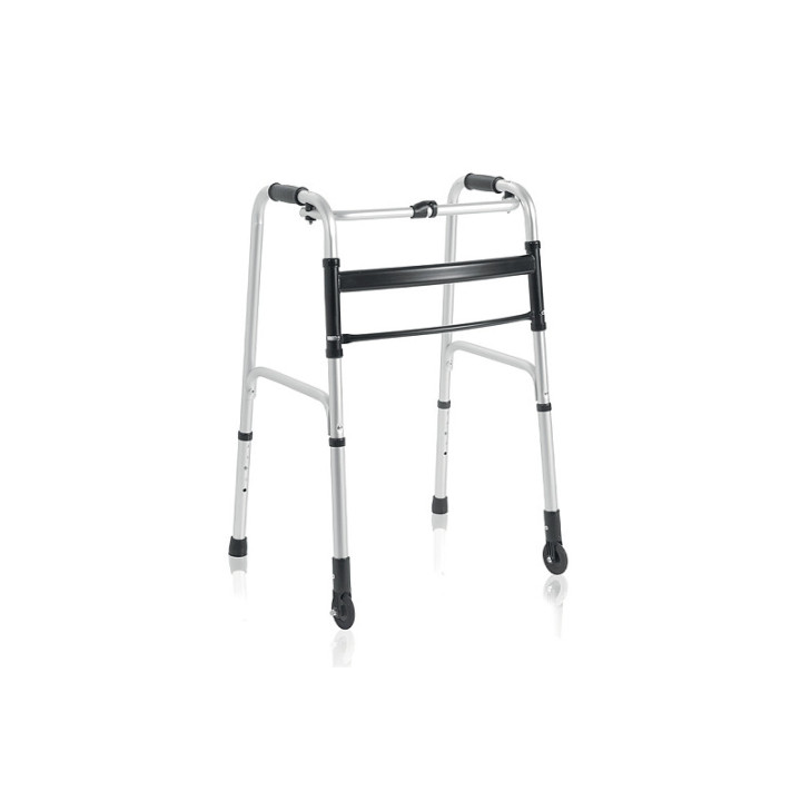 Fällbara rollator, fast framhjulsdiameter 7,6 cm