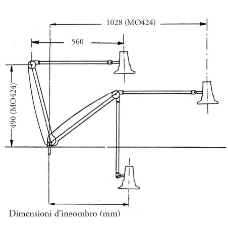 6,5 W LED-Lampe ohne Ständer - langer Arm