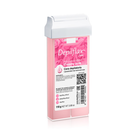 DEPILFLAX 100 cera depilatoria en roll-on rosa cremoso 110 g