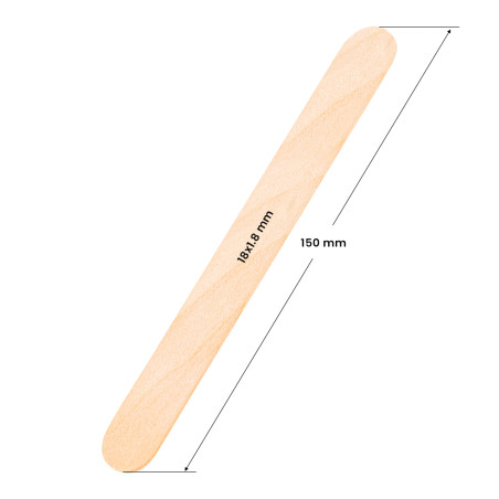 Große Holzpfannenwender 150 x 18 x 1,8 mm 50 Stücke