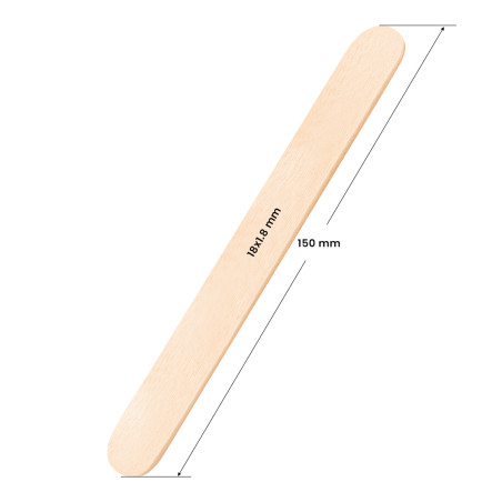 Large wooden spatula 150x18x1,8 mm - 150 pieces