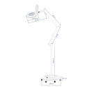 Lâmpada com ELEGANTE 6031 lupa, 60 LEDs 3D SMD com tripé e ajuste de intensidade luminosa