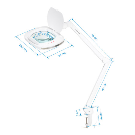 ELEGANTE 6030 Lupe mit SMD-LED 60 Arbeitsplatte, einstellbare Lichtintensität