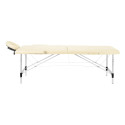 Balance Vikbart Aluminiummassagebord 2 Segments-kräm