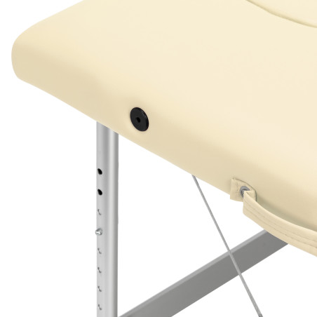 Balance Vikbart Aluminiummassagebord 2 Segments-kräm