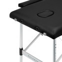 Balance Aluminiummassagebord 2 svarta segmenter