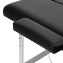 Balance Aluminiummassagebord 2 svarta segmenter