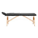 Balance Vikbart massagebord i trä 2 segment svart