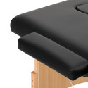 Balance Vikbart massagebord i trä 2 segment svart