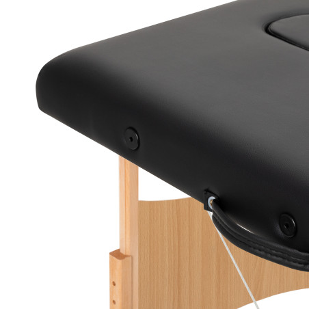 Balance Mesa de masaje plegable de madera 2 segmentos negros