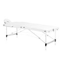Balance Mesa de masaje plegable de aluminio 3 segmentos blancos