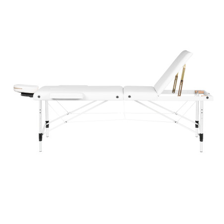 Balance Mesa de masaje plegable de aluminio 3 segmentos blancos