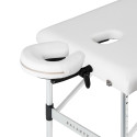 Balance Mesa de masaje plegable de aluminio 3 segmentos blancos