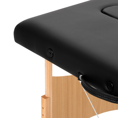 Balance Segmentos de 3 de madeira da mesa de massagem dobrável preto