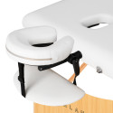 Balance Mesa de masaje plegable de madera 2 segmentos 190x70 blanco