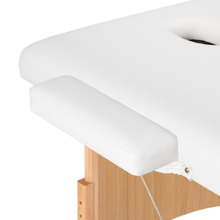Balance Folding Massage Table Wooden 2 Segments 190x70 White