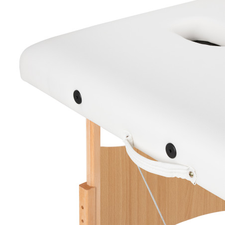 Balance Mesa de masaje plegable de madera 2 segmentos 190x70 blanco