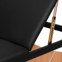Balance Folding Massage Table Wooden 3 Segments 190x70 Black